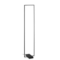 FRAME Stojací lampa, základna kov, barva černá/bílá, difuzor plast opál, LED 30W, 3100lm, teplá 3000K, 230V, IP20, tř.2, rozměry 120x300mm, h=1505mm.