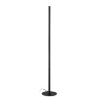 LOOK Stojací lampa, těleso kov, povrch černá/bílá, krycí sklo čiré, LED 24W, 2750lm, teplá 3000K, stmívání, 230V, IP20, tř.2, rozměry d=300mm, h=1800mm, svítí nahoru.