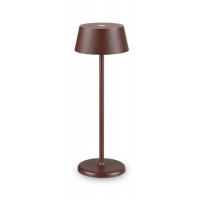 PURE Stolní venkovní lampa, těleso kov, povrch černá/kávová/bílá, difuzor plast opál, LED 1,5W, 230lm, teplá 3000K, dotykové stmívání, nabíjení USB-C, výdrž cca 7 hodiny, IP54, rozměry d=115mm, h=320mm.