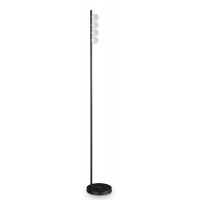 PING PONG Stojací lampa, základna kov, barva černá/bílá/mosaz, difuzor plast opál, LED 12W, 1000lm, teplá 3000K, 230V, IP20, tř.2, rozměry d=220mm, h=1550mm.