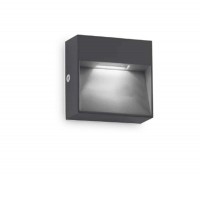 DEDRA Nástěnné venkovní svítidlo, těleso hliník, povrch bílá/černá antracit/kávová, dif plast, LED 1,5W, 160lm, teplá 3000K, 230V, IP65, tř.2, rozměry 100x100x30mm, svítí dolů.