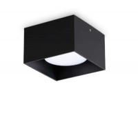 SPIKE Stropní, přisazené, svítidlo, těleso hliník, povrch černá/bílá/mosaz/chrom/měď, pro žárovku 1x15W, GX53, 230V, IP20, rozměry 100x100x65mm.