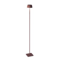 PURE Stojací venkovní lampa, těleso kov, povrch černá/kávová/bílá, difuzor plast opál, LED 1,5W, 230lm, teplá 3000K, dotykové stmívání, nabíjení USB-C, výdrž cca 7 hodiny, IP54, rozměry d=140mm, h=1150mm.