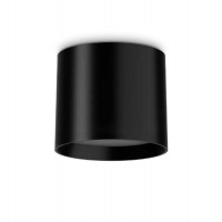 SPIKE Stropní, přisazené, svítidlo, těleso hliník, povrch černá/bílá/mosaz, difuzor plast opál, LED 10W, 1100lm, teplá 3000K, 230V, IP20, rozměry d=100mm, h=86mm.