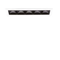 LIKA Stropní podhledové bodové buňkové svítidlo, těleso hliník, povrch černá, rámeček bílá, LED 5,5W/12W/20W, teplá 2700K, Ra80, 230V, IP20, tř.2, rozměry dle typu.
