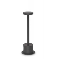 TOFFEE Stolní venkovní lampa, těleso hliník, povrch černá antracit/černá/kávová, difuzor plast opál, LED 8W/800lm, 11W/1200lm, teplá 3000K, nabíjení USB-C, výdrž cca 4 hodiny, IP65, rozměry dle typu.