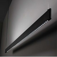STEEL SLIM Závěsné svítidlo, buňkové, těleso hliník, povrch bílá/černá, LED 35W, 2900lm, teplá 3000K, vyzař. úhel 70°, 230V, IP20, tř.1, UGR<16, rozměry 1200x95x9mm, vč lankového závěsu l=1600mm lze zkrátit.