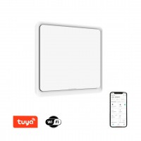NEO Smart vypínač Dotykový vypínač 1-tlačítkový WiFi, kompatibilní smart systém Tuya, 230V, IP20, plast bílá, rozměry 86x86x37,5mm.