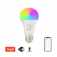 SMART BULB Světelný zdroj, žárovka, sklo a kov, LED 9W/806lm, 11W/1055lm, E27, A60, dálk ovl, nebo smart tel. TUYA WiFi nebo Zigbee 3.0. dle typu, stmív., nast CCT, 2700K až 6500K, RGB, Ra80, 230V, životnost 25 000h, rozměry d=60mm, l=110mm