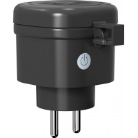 LITE Venkovní zásuvkový adaptér plast černá, 230V, 16A, IP44, fce zap/vyp, ovládání smart systémem Tuya WiFi, rozměry 80x58x93mm.
