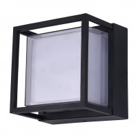 LITE CUBE Nástěnné venkovní svítidlo, kov, černá, dif  plast opál, LED 15W, 900lm, Tuya, WiFi, dálk ovl nebo smart telefon nast teplota CCT teplá 2700K - denní 6500K, stmív, RGB, 230V, IP67, rozměry 160x160x120mm.