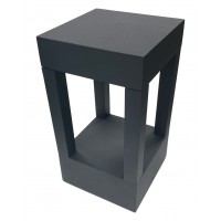 LITE CUBE Sloupkové venkovní svítidlo, kov, černá, difuzor plast LED 10W, 800lm, dálk ovl nebo smart telefon Tuya, WiFi, nast teplota CCT teplá 2700K - denní 6500K, stmív, RGB, 230V, IP67, 110x110x200mm.