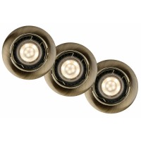 FOCUS-LED SADA 3ks - Stropní podhledové svítidlo, výklopné +-40°, těleso kov, LED 3x5W, GU10, teplá 3000K, 320lm, 230V, IP20, tř.1, rozměry: 81x81x60mm, vč.sv.zdr.