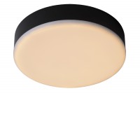 CERES Stropní podhledové svítidlo, těleso kov, povrch černá/bílá, difuzor plast opál, LED 30W, 2270lm, teplá 3000K, 230V, stmívatelené, zvýšené krytí IP44, tř.2., rozměry d=215mm, h=46mm.