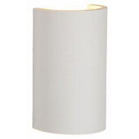 GIPSY Nástěnné svítidlo, těleso sádra, barva bílá, pro žárovku 1x40W, G9, 230V, IP20, tř.1. rozměry 110x70x180mm, svítí nahoru/dolů