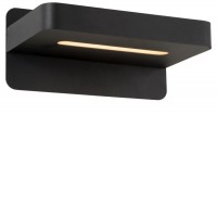 ATKIN Nástěnné svítidlo, těleso kov a dřevo, povrch černá/bílá, difusor plast, LED 5W, 350lm, teplá 3000K, 230V, IP20, tř. 1, rozměry 250x115x140mm, USB připojení.