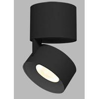 KLIP ON LED 11W Stropní přisazené bodové svítidlo, nastavitelný směr svícení, těleso hliník, povrch bílá/černá/chrom, LED 1x11W/770lm, teplá 3000K, Ra80, stmívání del typu, 230V, IP20, rozměry d=77mm, výška: 98,5mm