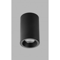 TUBUS Stropní, bodové svítidlo, těleso kov, povrch černá/bílá, LED 9W, 735lm, teplá 2700K, stmív. DALI-PUSH/TRIAC dle typu, vyzař. úhel 60°, UGR<19, Ra90, 230V, IP20, rozměry d=85mm, h=134mm.