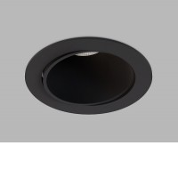 ZERO Stropní podhledové bodové svítidlo, výklopné +-30°, těleso plast černá/bílá, LED 8W, 880lm, CCT nast. teplota teplá 3000K-neutr 4000K, Ra90, stmív. TRIAC, 230V, IP54, rozměry d=106mm, h=84mm.