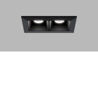 LINEAR Podhledové zápustné svítidlo, těleso hliník, povrch černá, rámeček bílá/černá, LED 2x2W/5x2W, přepín CCT teplota teplá 3000K-neutrální 4000K, stmív. dle typu, Ra90, UGR<19, 230V, IP20, rozměry dle typu.