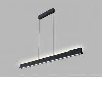 HELA Závěsné svítidlo, kov, povrch černá/bílá, dif plast opál, LED 39W, 3120lm, teplá 3000K, stmív. dle typu, vyzař. úhel 120°, Ra90, UGR<19, 230V, IP20, rozměry 1200x65x35mm, vč závěs lanka l=2000mm, lze zkr., svítí nahoru/dolů.