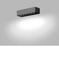 BENO Nástěnné svítidlo, těleso hliník, povrch černá-antracit, LED 7W/600lm, 12W/1000lm, teplá 3000K, 230V, IP65, rozměry 220x50x70mm, svítí dolů/nahoru,dolů