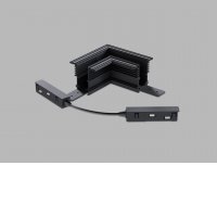 MAG IN CORNER Rohová L spojka 90°, horizontální odbočení, vestavného magnetického systému, materiál hliník, povrch černá/bílá, stmívání DALI, 48V, rozměry 135x135mm.