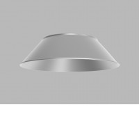 HBAY Výměnný reflektor pro svítidla, materiál hliník, povrch šedostříbrná, vyzař. úhel 60°, rozměry d=492mm, h=134mm, POUZE REFLEKTOR