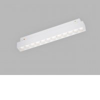 MAGLASER Svítidlo do mag. syst, kov, bílá/černá, LED 6W/534lm, 12W/1068lm,TW dle typu, teplá 3000K/neutr 4000K nebo přepín CCT teplá 2700K/3000K/3300K/3500K/ neutr 4000K,  stmív. DALI dle typu, vyzař. úhel 38°, 48V, IP20, rozměry dle typu