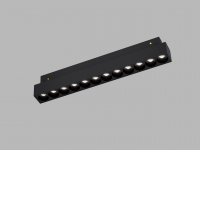 MAGLASER Svítidlo do magnetického systému, těleso kov, povrch bílá/černá, LED 6W/534lm, 12W/1068lm, TW dle typu, přepín CCT teplá 3000K/3500K/neutrální 4000K, stmívání DALI dle typu, vyzař. úhel 38°, 48V, IP20, rozměry dle typu.