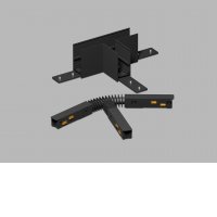 MAG T-konektor, spoj pro magnetický systém, materiál hliník, povrch černá/bílá, stmívání DALI, 48V, rozměry 110x68x53mm.