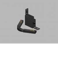 MAG II Rohová L spojka 90°, vertikální odbočení, stropního magnetického systému, materiál hliník, povrch černá/bílá, stmívání DALI, 48V, rozměry 68x68x26mm