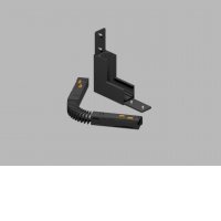 MAG II LOW Rohová L spojka 90°, vertikální odbočení, stropního magnetického systému, materiál hliník, povrch černá/bílá, stmívání DALI, 48V, rozměry 68x26x68mm.