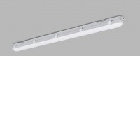 HULK Průmyslové, prachotěsné svítidlo, těleso plast, povrch šedá, difuzor plast opál, LED 22-40W, 5600lm, neutrální 4000K, vyzař. úhel 160°, Ra80, 230V, IK08, IP65, rozměry 77x75mm, l=1200mm.