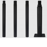 SUKIES stožár v=3, v=4m Stožár pro parkové, nebo veřejné osvětlení, těleso ocel, povrch černá, nebo galvanizovaný, rozměry l=3m/4m, průměr konce pro svítidla d=60mm, základna 255x255x10mm, rozteč kotvících šroubů 160x160mm