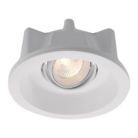 RECESSED Podhledové stropní svítidlo, výklopné +-45°, materiál sádra, povrch bílá, pro žárovku 1x50W, GU5,3, 12V, IP20, tř.3, rozměry d=155mm, h=60mm