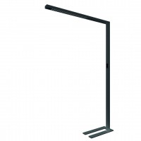 Stehleuchte Stojací kancelářská lampa, senzor pohybu, dosah 3m, záběr 85°, hliník, černá/bílá/stříbrná, LED 80W, 10100lm, neutrální 4000K, UGR<6, vyzař úh 50°, dotyk stmívač, 230V, IP20, 64x1950x1240mm, svítí nahoru/dolů