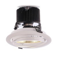 COB44 LED Podhledové stropní svítidlo, výklopný sv.zdr. +-30°, materiál hliník, povrch bílá, LED 44W, teplá 3000K nebo neutrální 4000K, 3300lm/3580lm, Ra90, 230V, 1400mA, IP20, tř.2, rozměry d=186mm, h=157mm