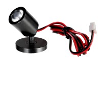HERCULIS Mini bodové svítidlo, nastav. směr svícení, mag. hlavice, těleso hliník, povrch černá/šedostříbrná, LED 1W, teplá 3000K/neutrální 4000K, Ra90, 350mA, IP20, rozměry d=31mm, h=42mm.