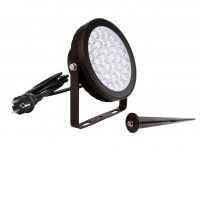 SPOT Bodové, venkovní svítidlo, hliník, černá antracit, plast čirýl, LED 25W, 1700lm, smart Tuya, Zigbee, mob. tel. CCT nastav. teplota teplá 2700K-denní 6500K, stmív, RGB, Ra80, IP65, tř.1, 170x65x180mm, bodec do záhonu