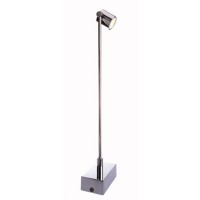 PEDRIA III Bodové svítidlo do vitríny, nastavitelný směr svícení, těleso kov, povrch chrom lesk, LED 1x1W, teplá 3000K, 70lm, vyzař. úhel 30°, 230V, hlavice d=29mm, l=30mm, tyčka l=280mm