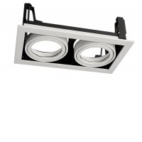 MODULAR SYSTEM Podhledové, bodové svítidlo, materiál hliník, povrch bílá, pro LED modul 2x31W, rozměryy 257x140x77mm.
