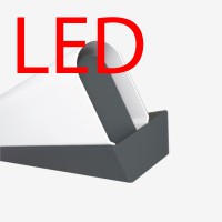 AULA nástěnné Nástěnné svítidlo, základna kov, povrch bílá/černá, difuzor sklo opál akrylátové, LED 8W/16W/7,8W/24W/11,7W/32W/15,6W/40W/19,5W, teplá 3000K/neutrální 4000K, stmív DALI, 230V, IP20, tř.1, 120x95mm, délka dle typu