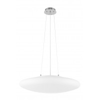 PRESSIONE Závěsné svítidlo, základna kov, povrch chrom mat, difuzor sklo opál, pro žárovku 60W, E27, 230V, IP20, rozměry dle typu, vč.závěsného kabelu, lze zkrátit