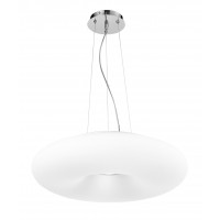 BIANCO Závěsné svítidlo, základna hliník, povrch chrom lesk, difuzor sklo opál, pro žárovku 4X60W, E27, 230V, IP20, rozměry d=530mm h=1500mm, vč.závěsného kabelu, lze zkrátit