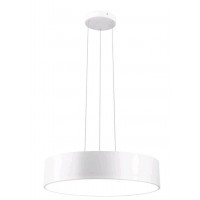 RODA Závěsné svítidlo, základna kov, povrch bílá, šedá, difuzor akryl bílá, LED 1X46W, teplá 3000K, 2760lm, 230V, IP20, rozměry d=600mm, vč.závěsného kabelu l=1200mm, lze zkrátit