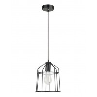 PEPPINO Závěsné svítidlo, základna kov, stínítko drátěnné, povrch černá, měděná, pro žárovku 1x60W, E27, 230V, IP20, tř.1, rozměry d=190mm h=250mm, vč.závěsného kabelu l=1200mm, lze zkrátit