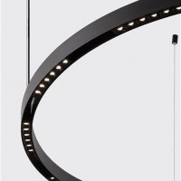 HALO Závěsné svítidlo, těleso hliník, černá, dle typu pro max 4/6/7 segmenty LED á 6W svítí dolů + 10W/15W/18W svítí nahoru, teplá 3000K, Ra90, UGR<12, 230V/24V, IP20, světelné segmenty dodávány SAMOSTANĚ
