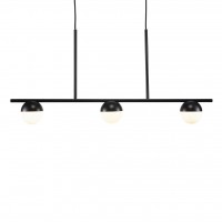 CONTINA Závěsné svítidlo základna kov, povrch černá mat nebo mosaz, difuzor opálové sklo bílé, pro žárovku max.5W, G9, 230V, IP20, h=413mm, d=100mm, včetně závěsného kabelu - černá/bílá, h=2000mm