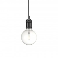 AVRA Závěsný kabel s objímkou, kryt objímky kov, povrch černá/antická mosaz/měď, pro žárovku E27, max.60W, 230V, IP20, tř.2. rozměry h=102mm, d=51mm, včetně závěsného kabelu s textilním úpletem - černá, l=2000mm, lze zkrátit